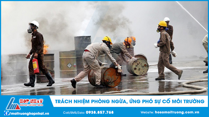 Trách nhiệm phòng ngừa, ứng phó sự cố môi trường