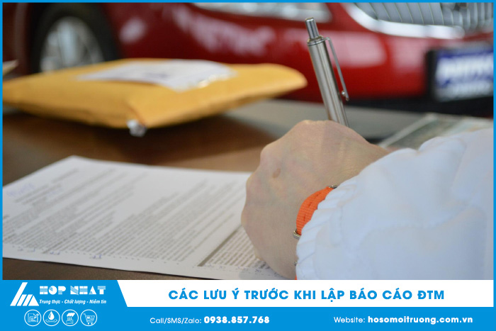 Các lưu ý trước khi lập báo cáo ĐTM