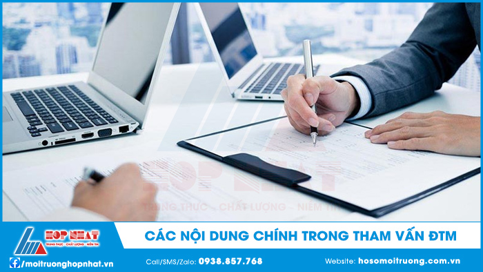 Nội dung chính trong tham vấn ĐTM
