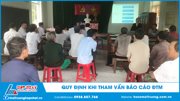 Quy định khi tham vấn báo cáo ĐTM