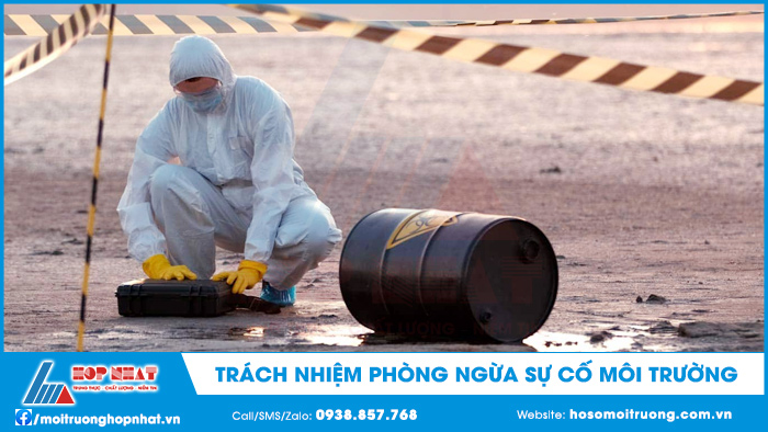 Trách nhiệm phòng ngừa sự cố môi trường