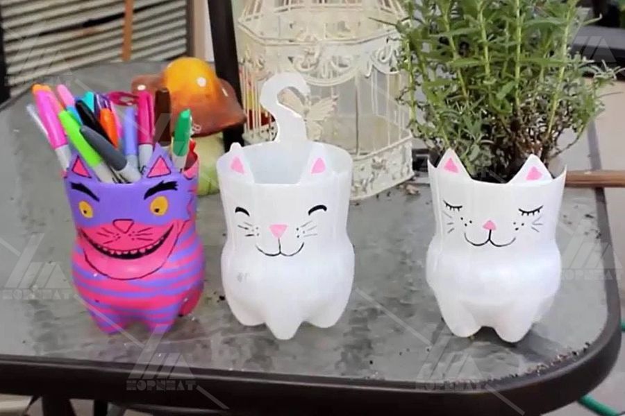 hướng dẫn làm chậu hoa bằng vỏ chai nhựa