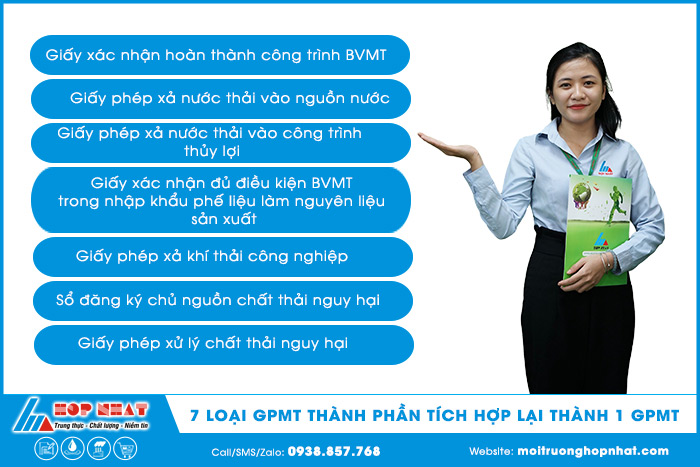 7 loại giấy phép môi trường thành phần