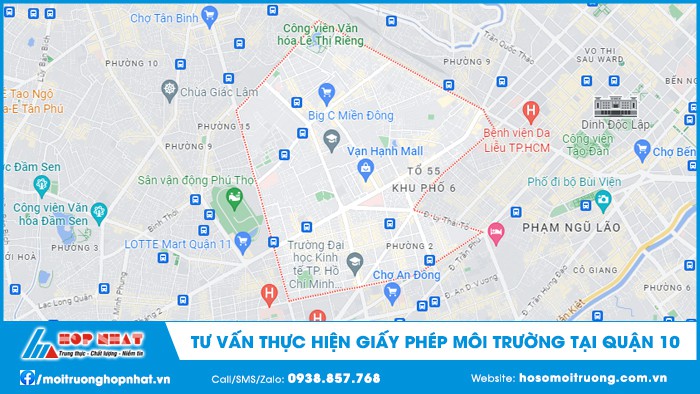 Tư vấn thực hiện giấy phép môi trường tại quận 10