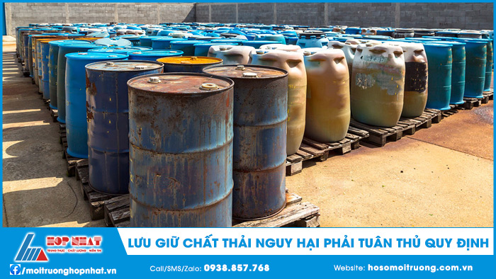 Tuân thủ quy định về lưu giữ chất thải nguy hại