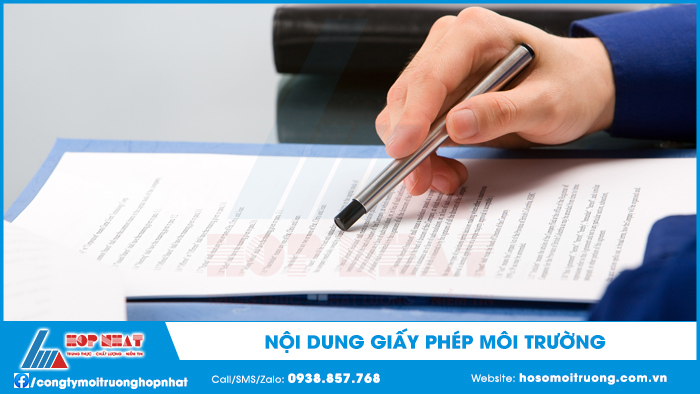 Nội dung giấy phép môi trường
